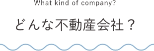 What kind of company? どんな不動産会社？